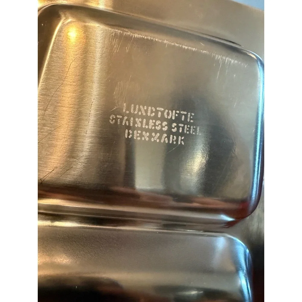 Lundtofte Denmark Stainless Steel 3 Compartment Divided Serving Tray 2999/1 MCM